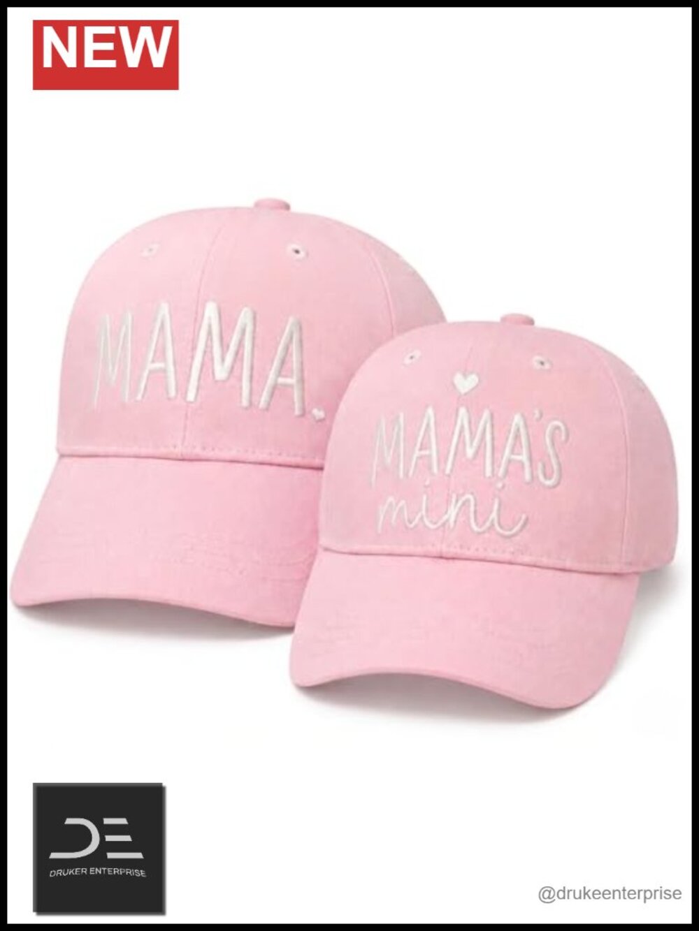 Matching Mommy & Me Baseball Cap Set, MAMA & MAMA'S mini, Adjustable